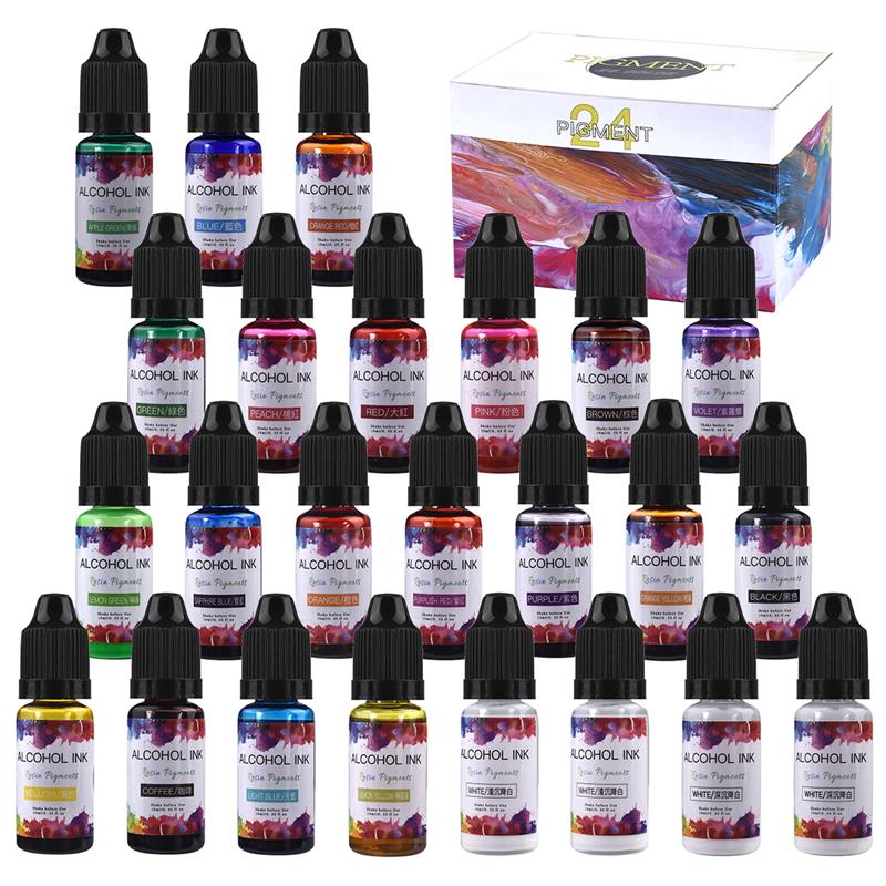 Resin Pigment Set - 24 kolor/zestaw 10ml żywica Pigment Art