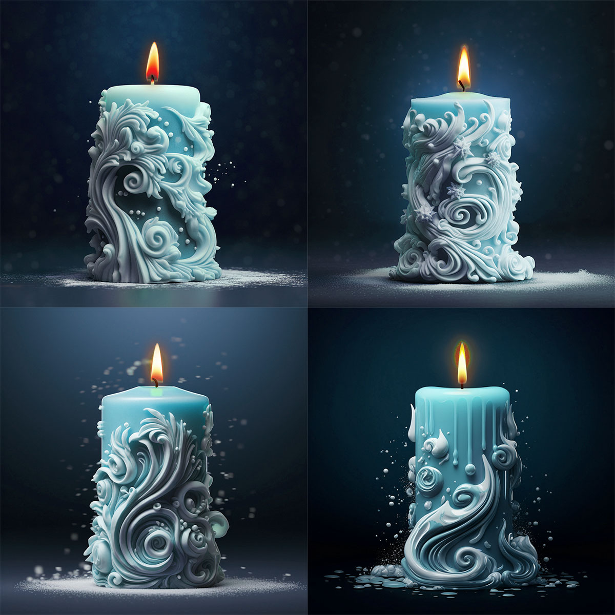 Resin Ocean Wave Mold - geometria rzeźbiona cylindryczna silikonowa forma na