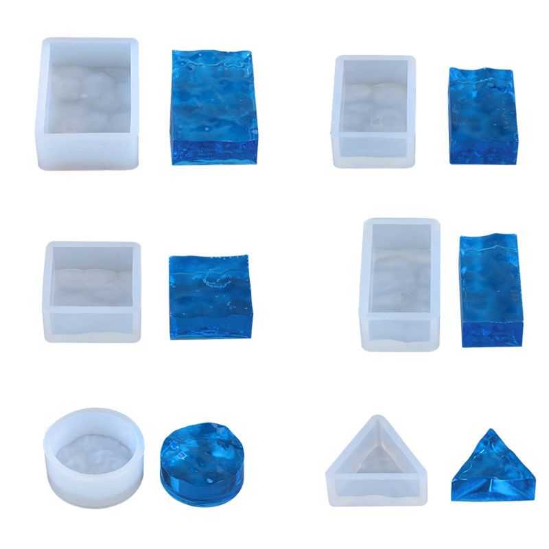 Resin Ocean Wave Mold - Zestaw 4 form silikonowych do żywicy